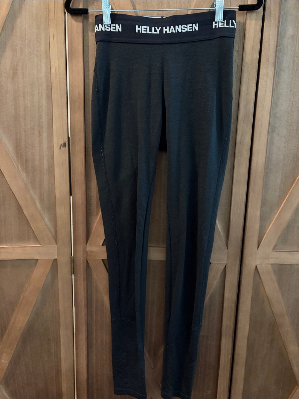 Helly Hansen Black Thermal Base Layer Leggings with Logo Waistband